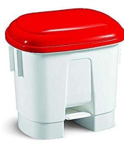 PATTUMIERA A PEDALE DERBY LT.30  H.A.C.C.P.  C/COPERCHIO ROSSO PZ.1