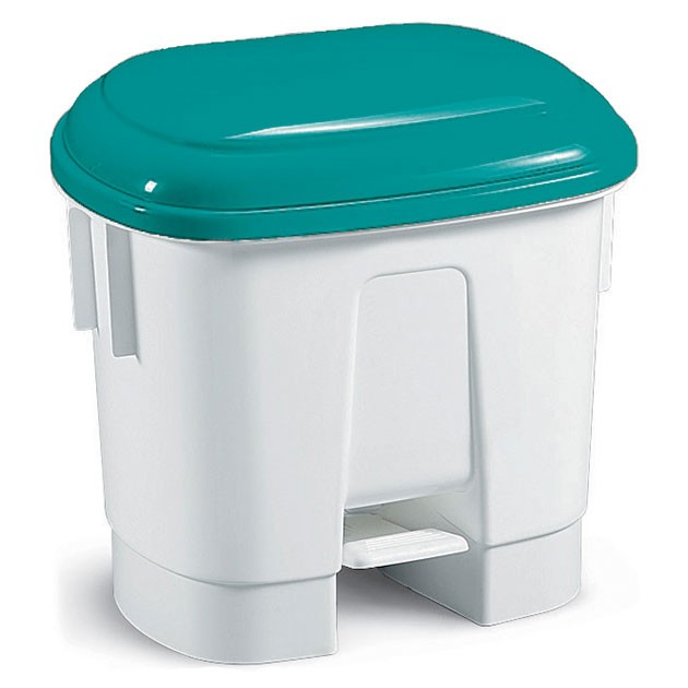 PATTUMIERA A PEDALE DERBY LT.30  H.A.C.C.P.  C/COPERCHIO VERDE PZ.1