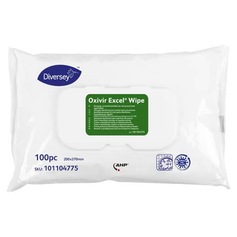 SALVIETTA DISINF. VIRUCIDA OXIVIR "mis.20x27 cm." (ct.12) PZ.100