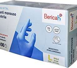 DERMA NYTRIL GUANTI IN NITRILE BLU S/TALCO (S) "gr.5"  PZ.100