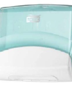 DISPENSER PORTA PANNI PIEGATI W4 (x panni Fasciatoi)Bianco/azzur. PZ.1