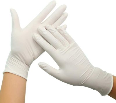 LATEXGLOVES GUANTI IN LATTICE BIANCO C/TALCO (S)  PZ.100