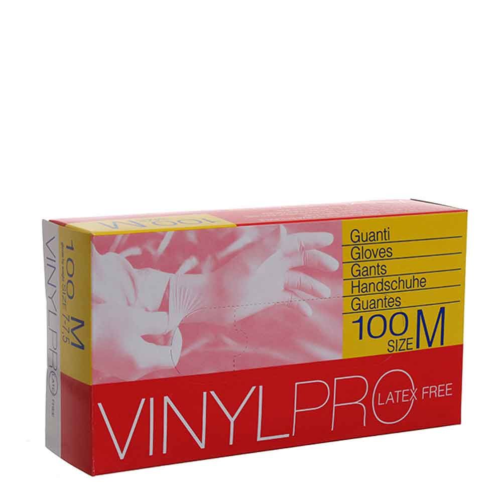 GUANTI in VINILE trasparenti "M" S/TALCO PZ.100
