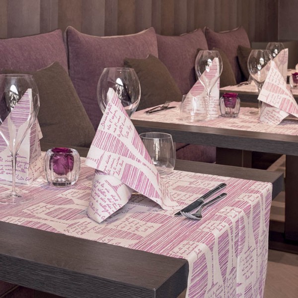 STRISCIA AIRLAID 120x48 CONVIVIO VIOLA (ct.8)  PZ.20