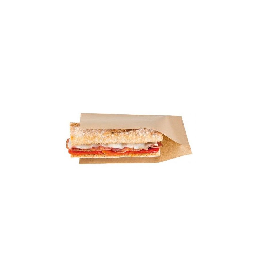 SACCHETTO PRENDI PANINO ANTIGRASSO AVANA 16,5x18 PZ.1000