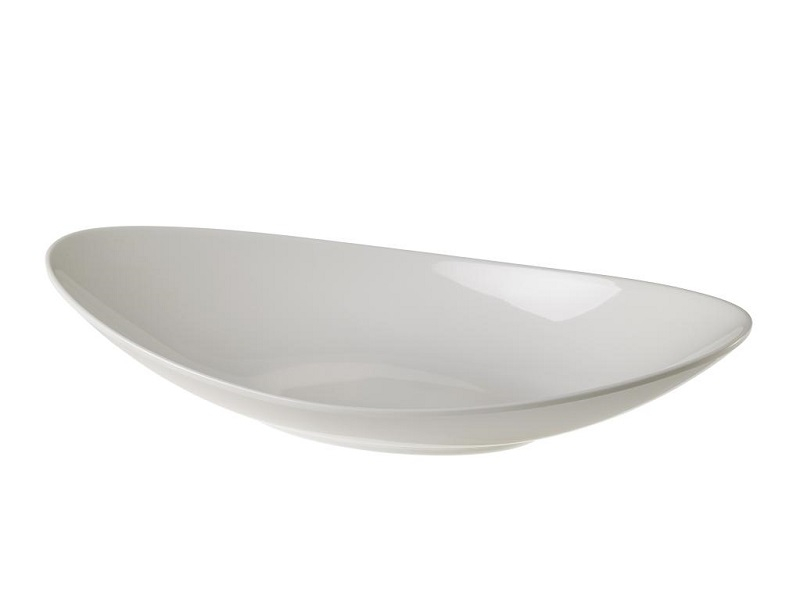 PIATTO OPALE IN MELAMINA BIANCO CM.32X16,5X6H PZ.1