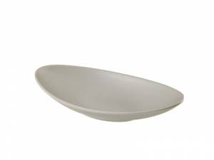 PIATTO OVALE GRIGIO IN MELAMINA 18x10x3,5 (ct.48) PZ.1