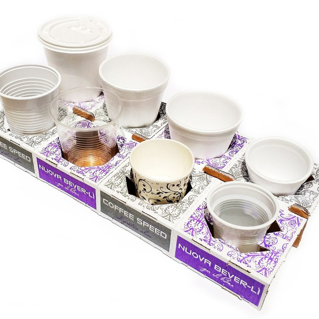 PORTA BICCHIERE "CAFFE+CAPPUCCINO" COFFESPEED "8 POSTI"  PZ.100