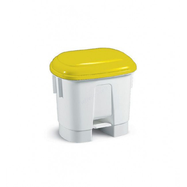 PATTUMIERA A PEDALE DERBY LT.30  H.A.C.C.P.  C/COPERCHIO GIALLO PZ.1