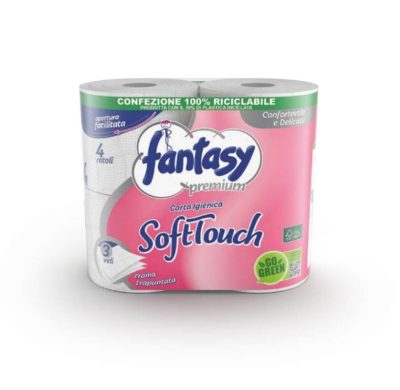 CARTA IGIENICA 4 ROTOLI FANTASY SOFTTOUCH "3V goffrata" (N/F) PZ.56