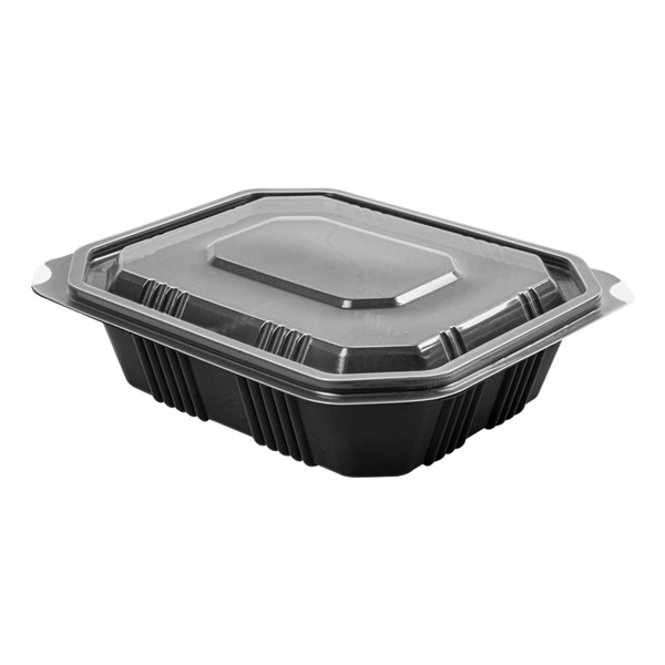 VASCHETTA ASPORTO NERA ML.750 C/COPERCHIO TRASP GAR. (ct.6) PZ.50