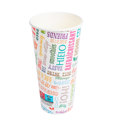 BICCHIERE IN CARTA "PAROLE" 22oz ML.660 (cop. 153.83) (ct.20) PZ.50