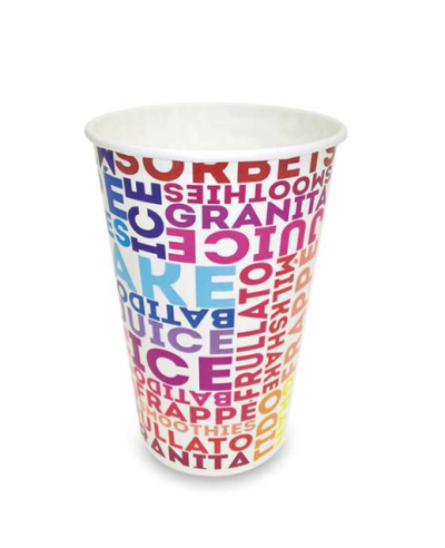 BICCHIERE IN CARTA 25M "TEXT-22" ML.250 (ct.20) PZ.100