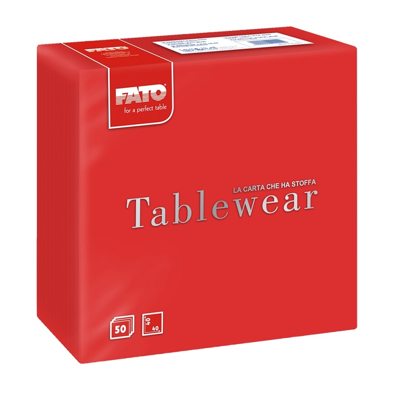 TOVAGLIOLO AIRLAID 40X40 ROSSO FATO (CT.16)   PZ. 50