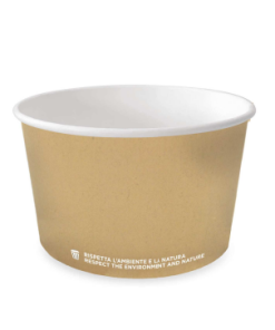 COPPA MACEDONIA IN CARTONCINO AVANA BIOCOMPOSTABILE ML.390 (ct.20) PZ.60