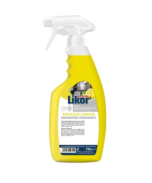 SGRASSATORE IGIENIZZANTE al LIMONE c/trigger LIKOR (ct.6) ML.750
