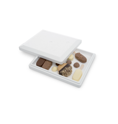 SCATOLA ASPORTO GELATI/PRALINE AL-ICE "polistirolo" 28,8x24x2,8h  PZ.24