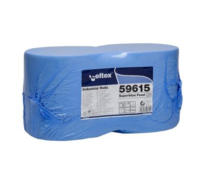 BOBINA BLU FOOD 3V pura cellulosa 150MT h=26 (kg.4,4)  str 500x2 rotoli
