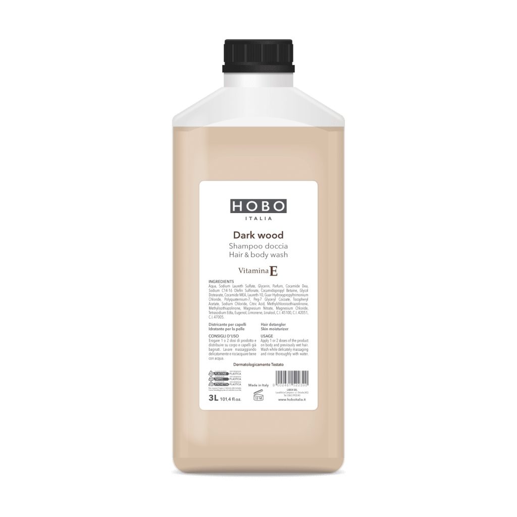 TANICA DOCCIA SHAMPOO "DARK WOOD HOBO" (ct.4) LT.3
