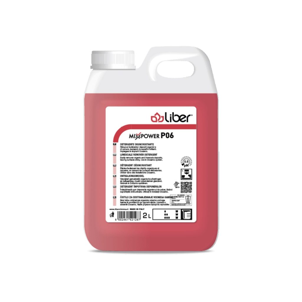 MIXPOWER P6 DETERGENTE DISINCROSTANTE BAGNO "LIBER"  LT.2x4 Tan.