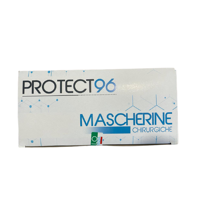 MASCHERINA MONOUSO 3V BLU "PROTECT96" (italiana CE) PZ.50