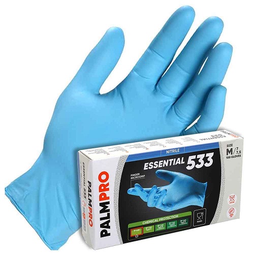 PALMPRO GUANTI IN NITRILE BLU S/TALCO "gr.3" (S) PZ.100