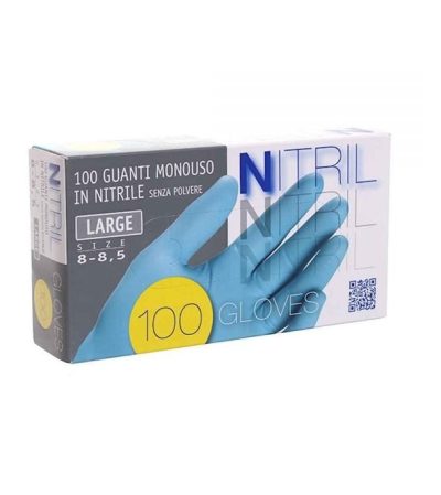 NITRILGLOVES GUANTI IN NITRILE BLU S/TALCO "gr.3" (L) PZ.100