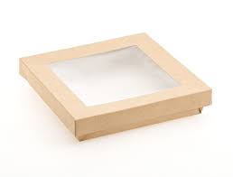 SCATOLA KRAFT CON FINESTRA CM18X18X5 (ct.10) PZ.20