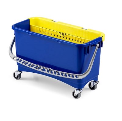 SECCHIO BLU C/STRIZZINO E RUOTE x lavavetri  LT.20