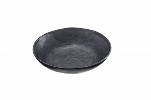 VASSOIO TONDO NERO IN MELAMINA D.39x3,4 h (ct.12) PZ.1