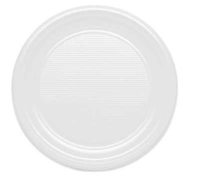 PIATTINO BIANCO IN PLASTICA FRUTTA/DESSERT (ct.30) PZ.25