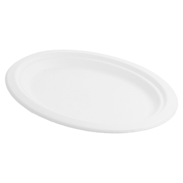 PIATTO OVALE GRIGIO CHIARO MELAMINA 25x13,6x4,3h (ct.24) PZ.1