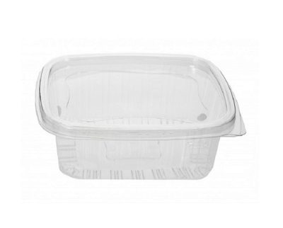 Vaschette Unibox quadrate in OPS trasparente con coperchio - Confezione da 50pz.