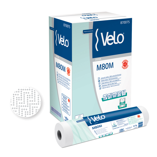 Lenzuolino Medico Velo Professional 2 Veli 80 metri x 60cm - Confezione da 6 Rotoli