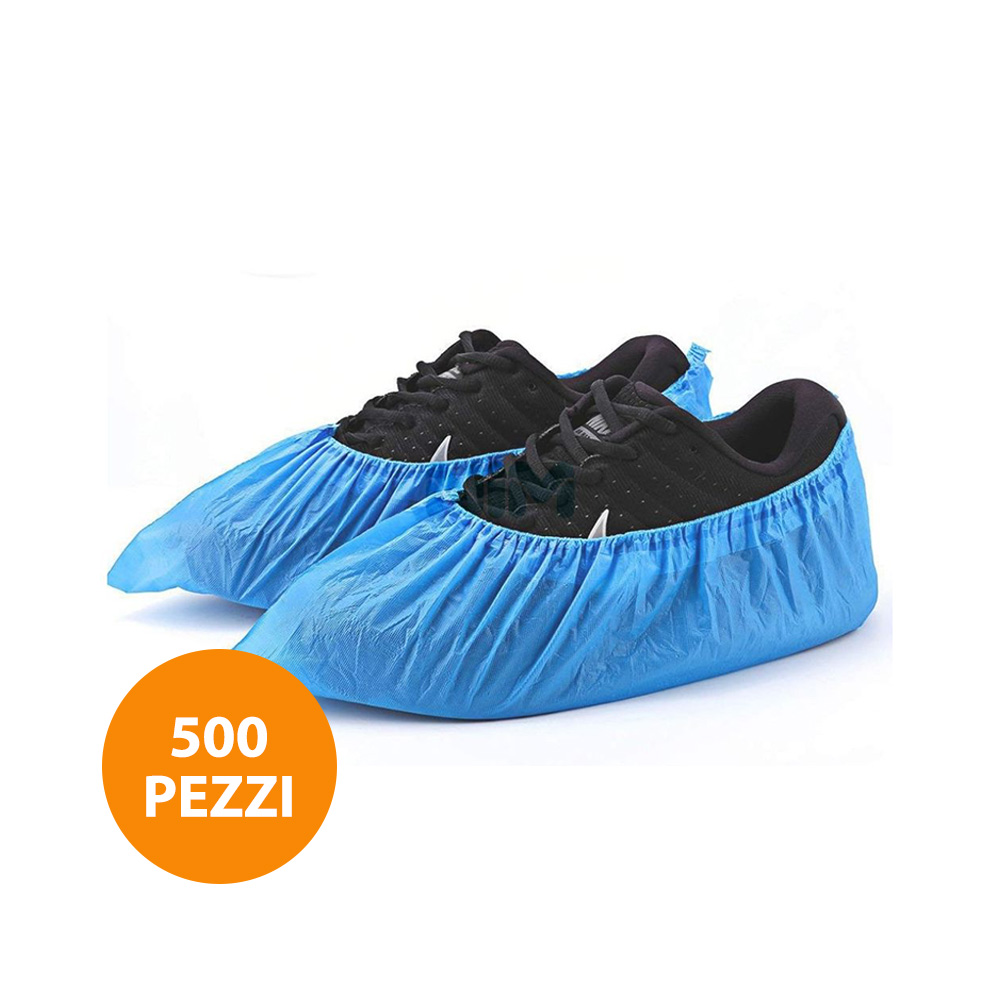 Copriscarpe in PE Azzurro - Confezione da 500